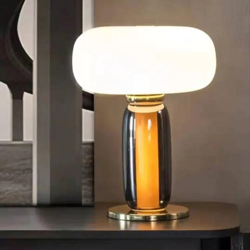 Postmodern Led Table Lamp Designer Glass Table Lamps For Living Room Bedroom Study Desk Decor Lighting Noridc Home Bedside Lamp 2