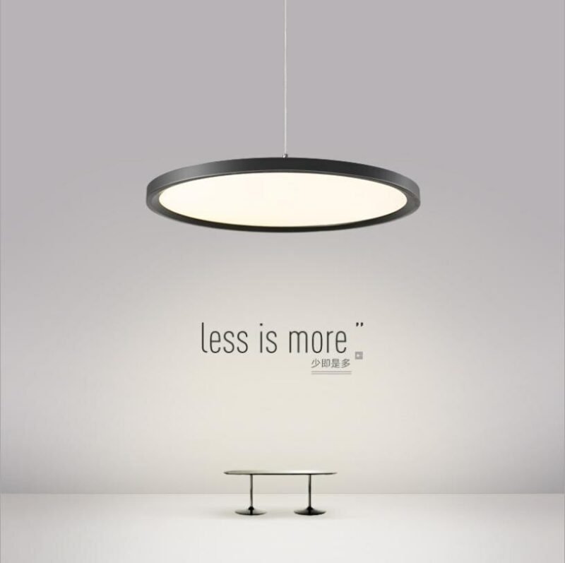 Nordic Led Restaurant Pendant Light For Bar Coffee Shop Round Hanging Lamp Black Light Luxury disc Lamp Fixtures 2