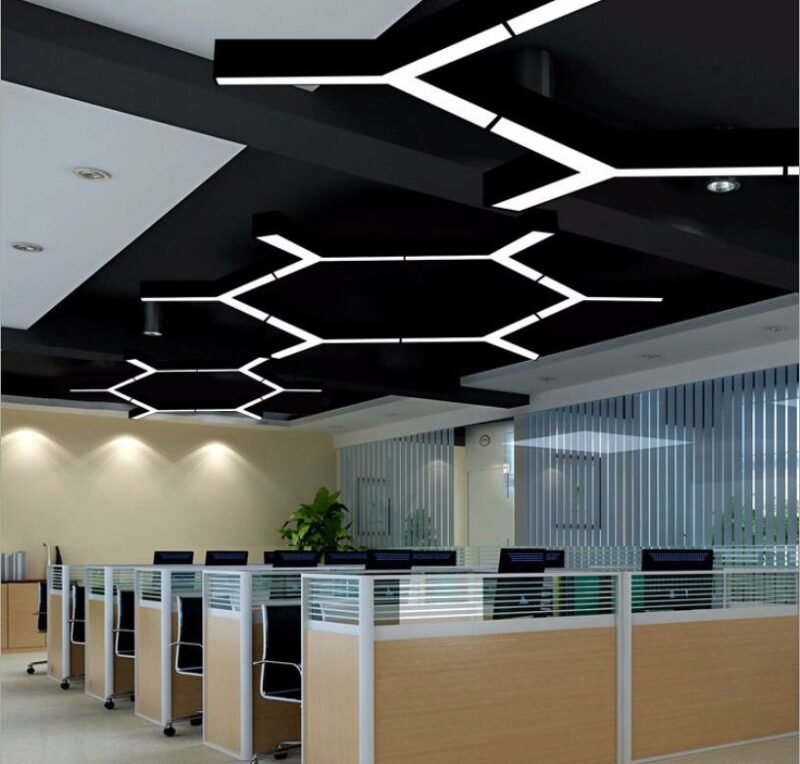 LED Y shaped Pendant Light For Office Lighting  Creative modern  gym Lustre Fixture Hanging Lamp For Factory Restaurant Lights 4