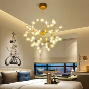 New Modern LED Bulb Chandelier Lighting  Black Gold  Tree Branch Chandelier Lamp For Living Room  lustre led  Decor Lights 1