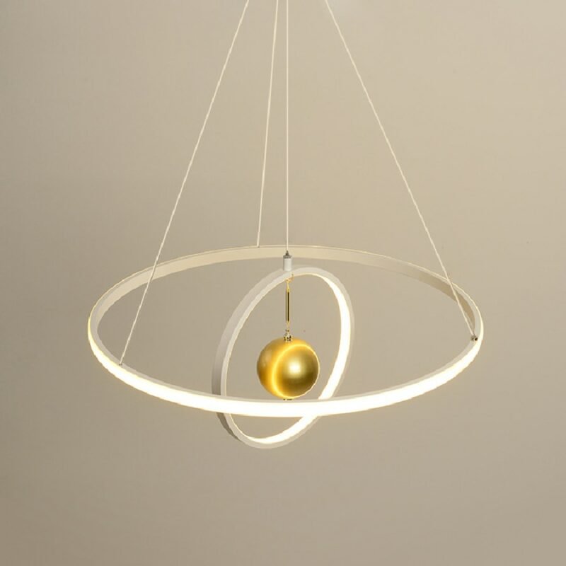 Modern Circular Chandelier Led Rings Dining Room Lights Bedroom Decor Loft Hanglamp Lighting Fixtures Creative Pendant Lamp 1