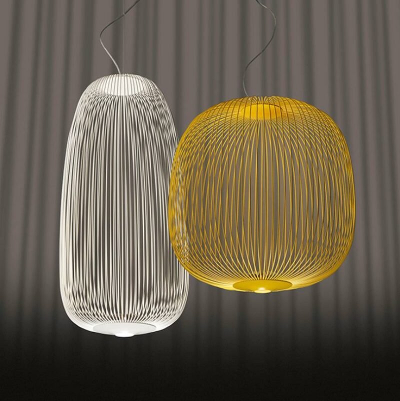 Restaurant Pendant lights  Nordic modern  dining table bar Light Lamp  creative personality bird cage LED  Hanging lamp Fixture 2