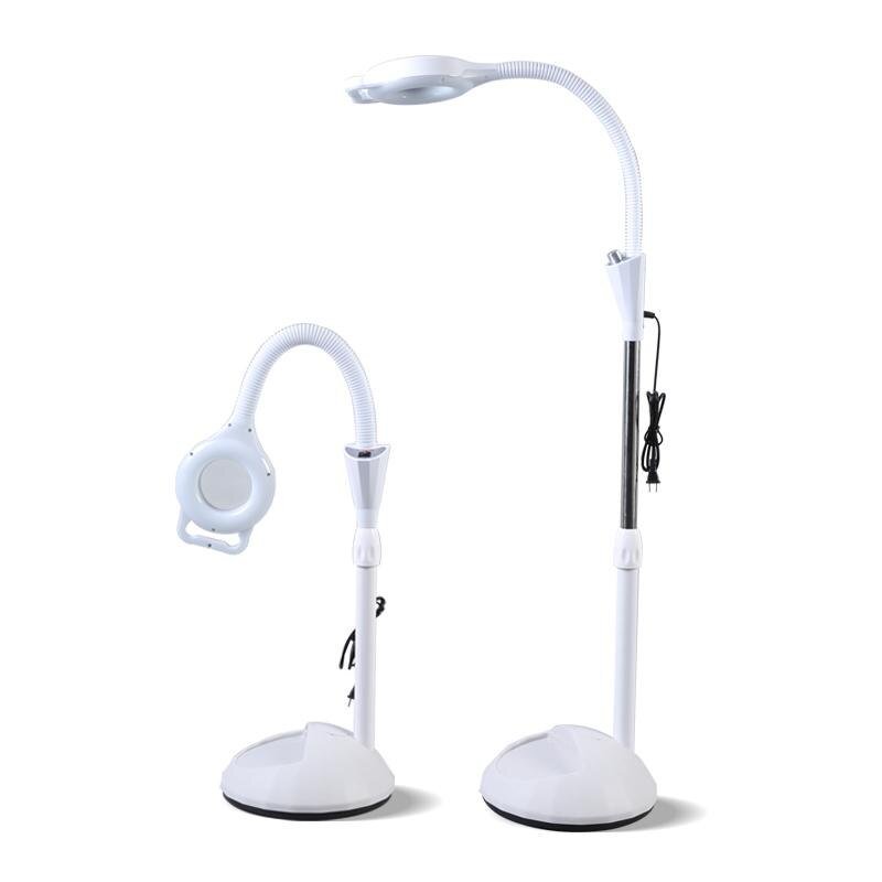 Professional Beauty Tattoo Light 8X Magnifier Shadowless Floor Lamp Adjustable LED Embroidery Operation Lighting Free shiping 5