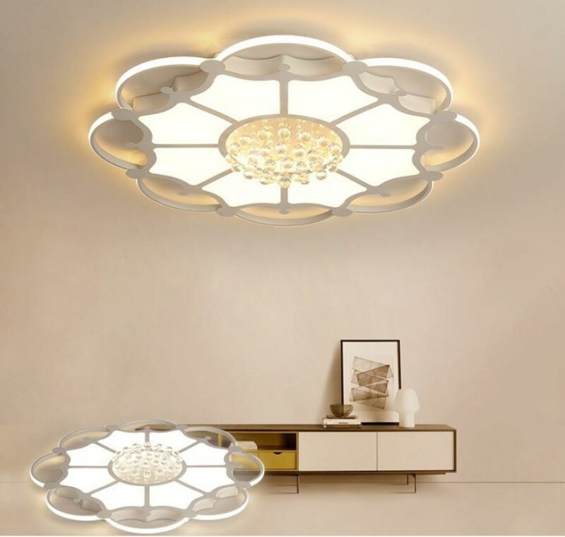 New Round crystal ceiling lamp led indoor home lighting lamps creative modern living room led lighting Light Fixture lampara dor 2