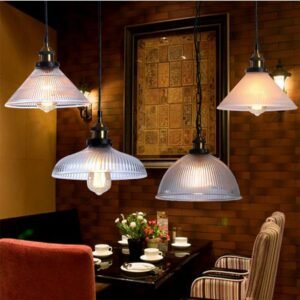 Glass Pendant Light Nordic Pendant Lamp Modern Pendant lamp brass Creative minimalist  E27 Transparent Lampshade For Restaurant 1