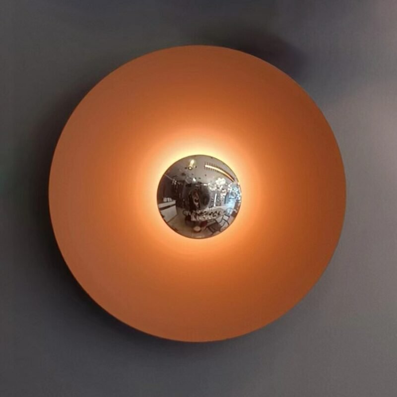 Modern circular LED iron wall lamp staircase restaurant corridor study bedroom creative color  color wall bedside decoration 6