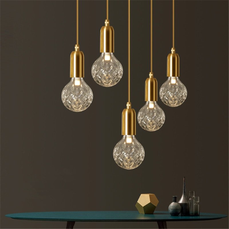 LED Pendant Lamp Modern Glass Pendant Light Creative Pedant Lamps for Restaurant Dining Room Bedroom Living Room E14 LED Lights 1