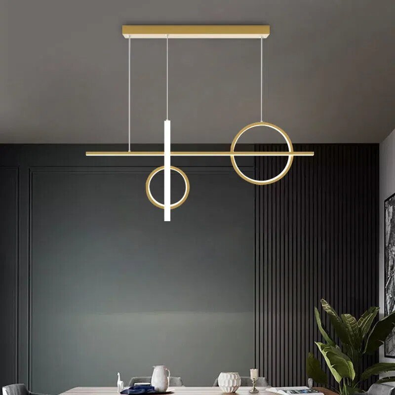 Nordic Led Modern Minimalism Gold/Black Island Art Chandelier Kitchen Living Room Design Study Indoor Household Chandelier 2