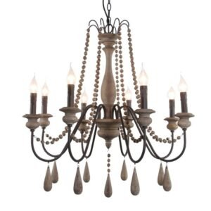 Retro Solid wood Chandelier Lighting Lustres For Living Room Bedroom Kitchen Home Decor Light Fixtures candle lamps 1