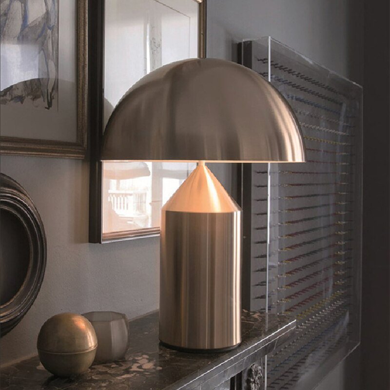 Italy Designer Designer Table Lamp Iron Mushromm Led For Living Room Bedroom Study Desk Modern Home Bedside Ins Home Deco Light 4