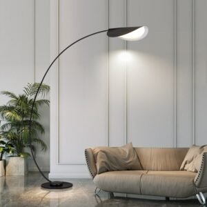 Nordic living room minimalist black floor lamp living room bedroom sofa art designer fishing vertical floor light 1