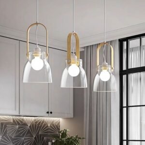 Nordic Glass Pendant Lights Kitchen Dining Room Bedside Hanging Lamps For Ceiling High-quality iron Modern Suspension Chandelier 1