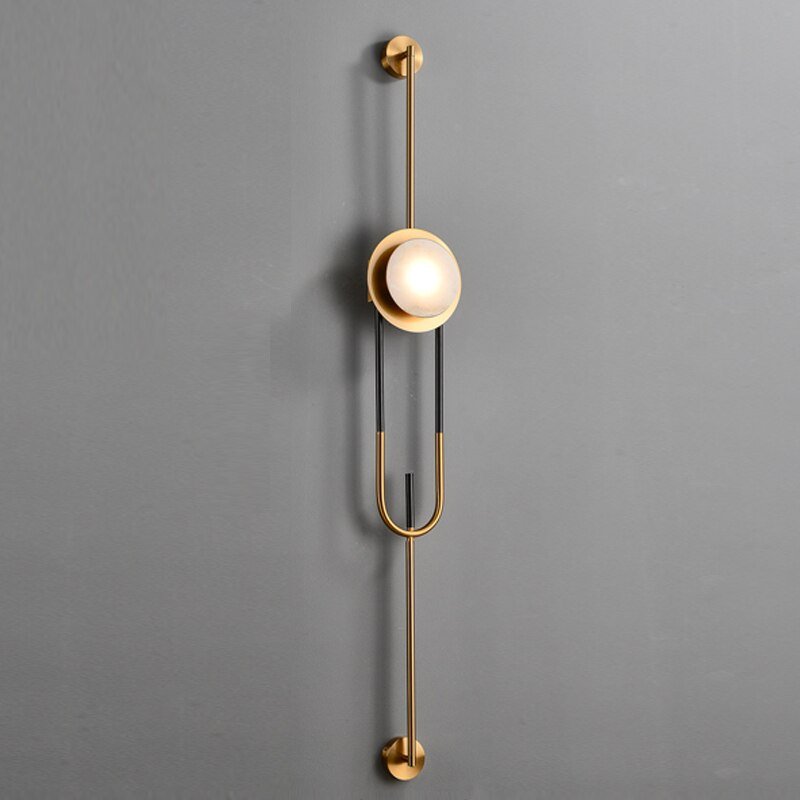 Long pole light luxury wall light simple personality living room background wall marble bedside wall lamp 3