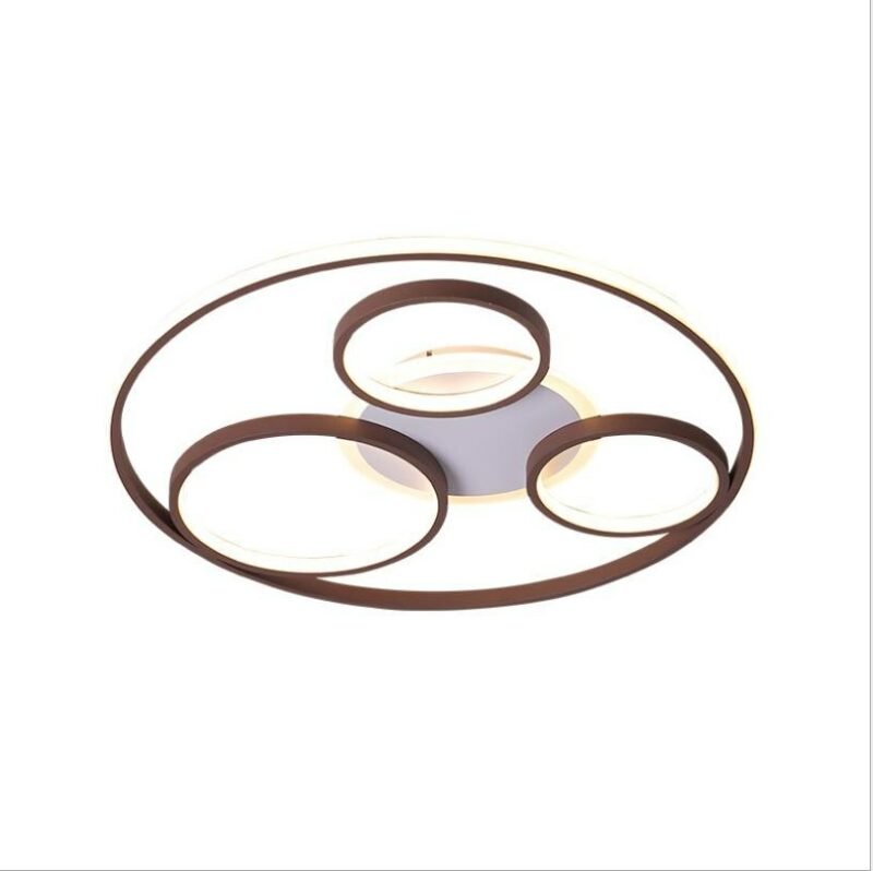 New Ultra thin round led  Ceiling Light for Living Room bedroom living room study acrylic brown ceiling lamp 6