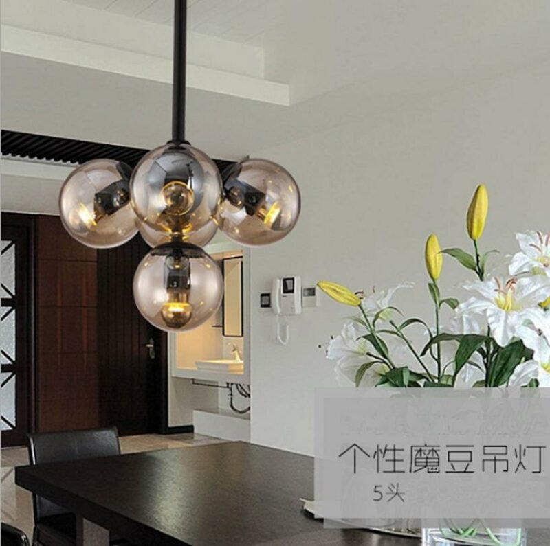 Modou molecular glass Pendant light For living Room lighting   leisure club country house iron hanglamp For Restaurant Cafe 3