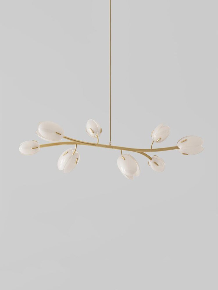 Living room dining room flower bud chandelier, designer minimalist chandelier, bar and cream lamp 3