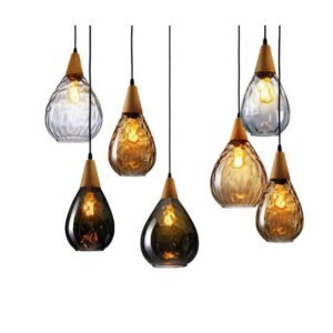 Nordic Glass Pendant Light For Living Room Water Drop Shape E27 Dining Room Bar Bedroom Pendant Lamp Hanging Fixtures 1
