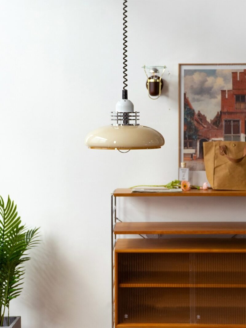 Nordic Medieval Retractable Pendant Light Retro Bauhaus Restaurant Bar Bedroom Study Pendant Lamp 2
