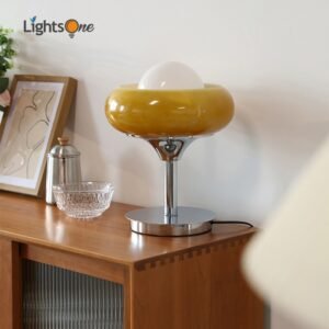Modern minimalist bedroom bedside lamp Nordic decoration atmosphere warm table lamp 1