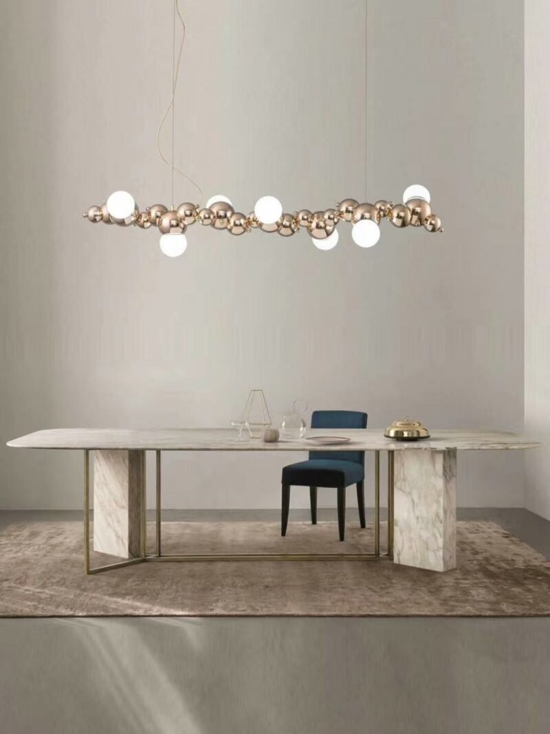 Nordic restaurant chandelier light luxury art living room creative personality long dining table bar light fixture 3