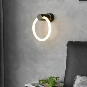 Modern Luxury Copper Wall Lamp for Bedroom Bedside Corridor Porch Living Room Stair Background Round Wall Sconce Light Fixture 1