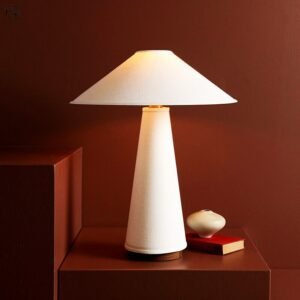 American Post-Modern Fabric Decorative Table Lamp Led E14 Designer Smple White Desk Lights Bedroom Study Living Room Hotel Cafe 1