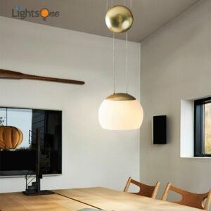 Postmodern Nordic Designer Restaurant Living Room Hotel Bedroom Study Creative Simple Bedside Lifting Glass Ball pendant lights 1