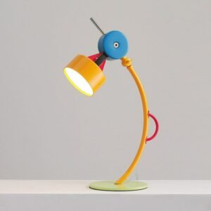 Nordic Memphis Designer Table Lamp for Kitchen Children's Bedroom Macaron Color Geometric Aesthetic Art Desk Lighting Appliance 1