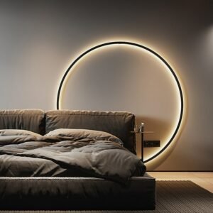 Modern Decor LED Wall Lamp  For Bedroom Living Room Home Nordic Design Round Ring Indoor USB Wall Sconce Lighting Fixture 1
