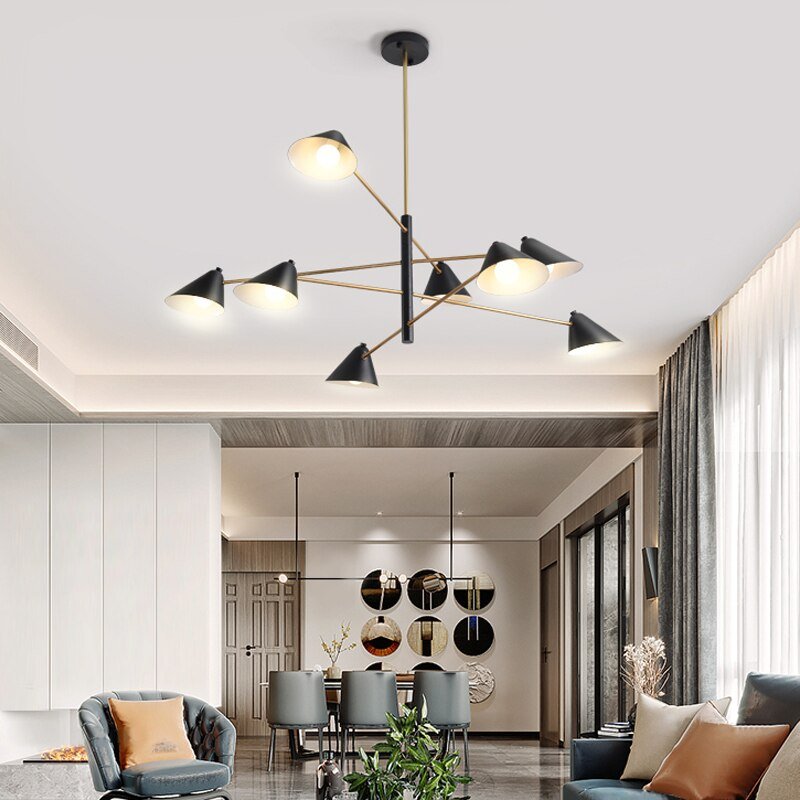 Cone Shape Pendant Light Creative Personality Art Home Living Room Chandelier Designer Minimalist Atmosphere Dining Room Lamp 5