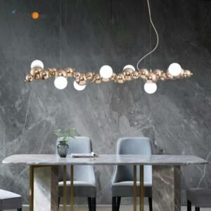 Nordic restaurant chandelier light luxury art living room creative personality long dining table bar light fixture 1