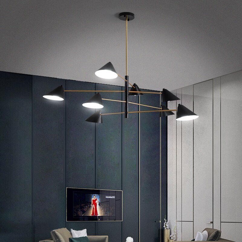 Cone Shape Pendant Light Creative Personality Art Home Living Room Chandelier Designer Minimalist Atmosphere Dining Room Lamp 6
