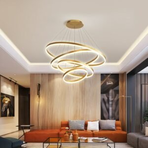 Modern Multilayer Circularled Chandelier For Living Room Dining Room Bedroom Kitchen Coffee Remote Control Hanging Pendant Lamp 1