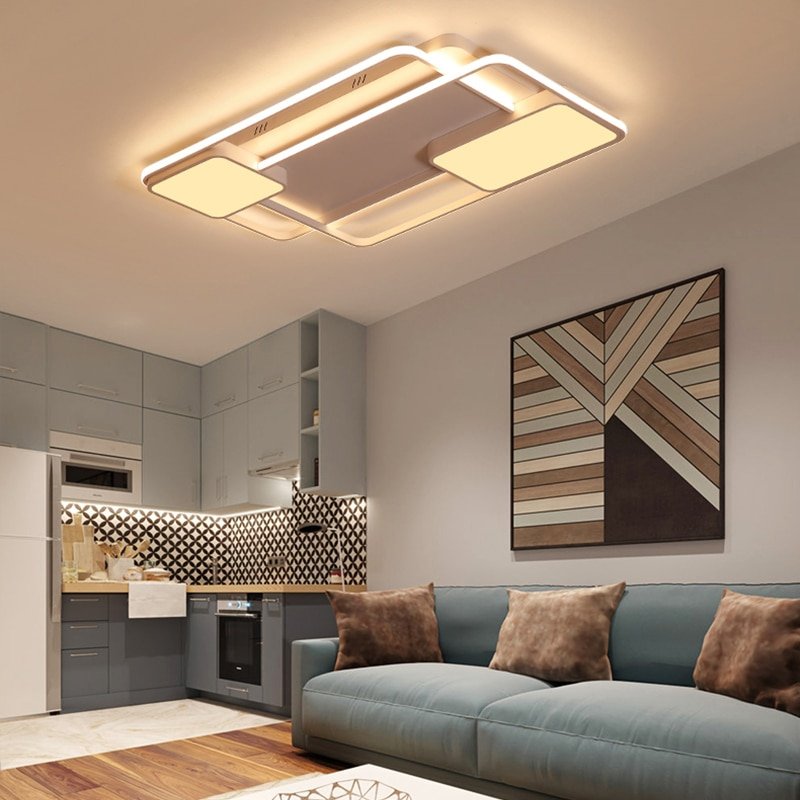 Modern Square Design Ceiling light high translucent Acrylic   LED Remote control Living room Decoration Bedroom Light fixture 1
