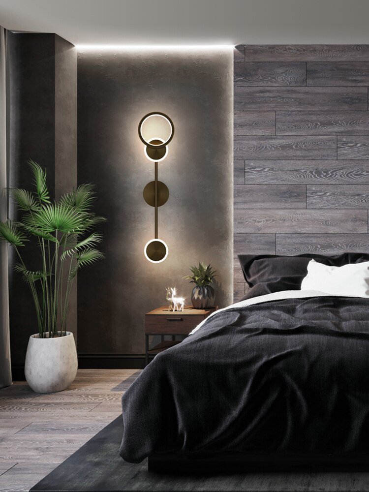 Living room bedroom entrance all copper wall lamp creative light luxury TV background wall light 3