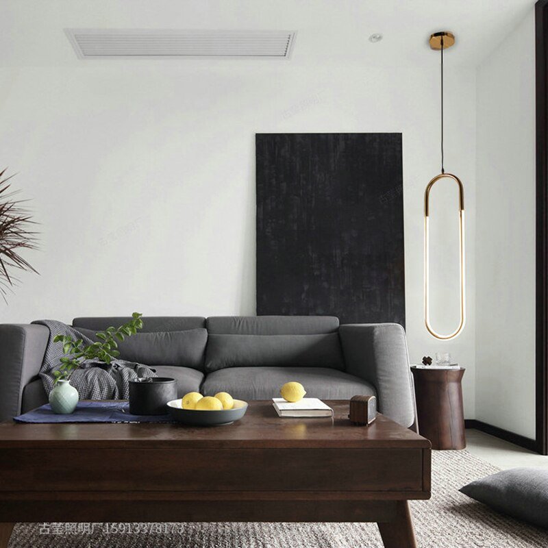 Nordic lron U Style LED Energy Saving Pendant Lights Modern 110V 220V Gold Pendant Lamp Lighting Fixture For Bar Living Room 4