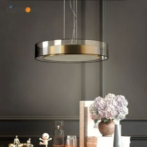 Post-modern copper restaurant light luxury pendant lamp Nordic minimalistic atmosphere master bedroom pendant lights 1