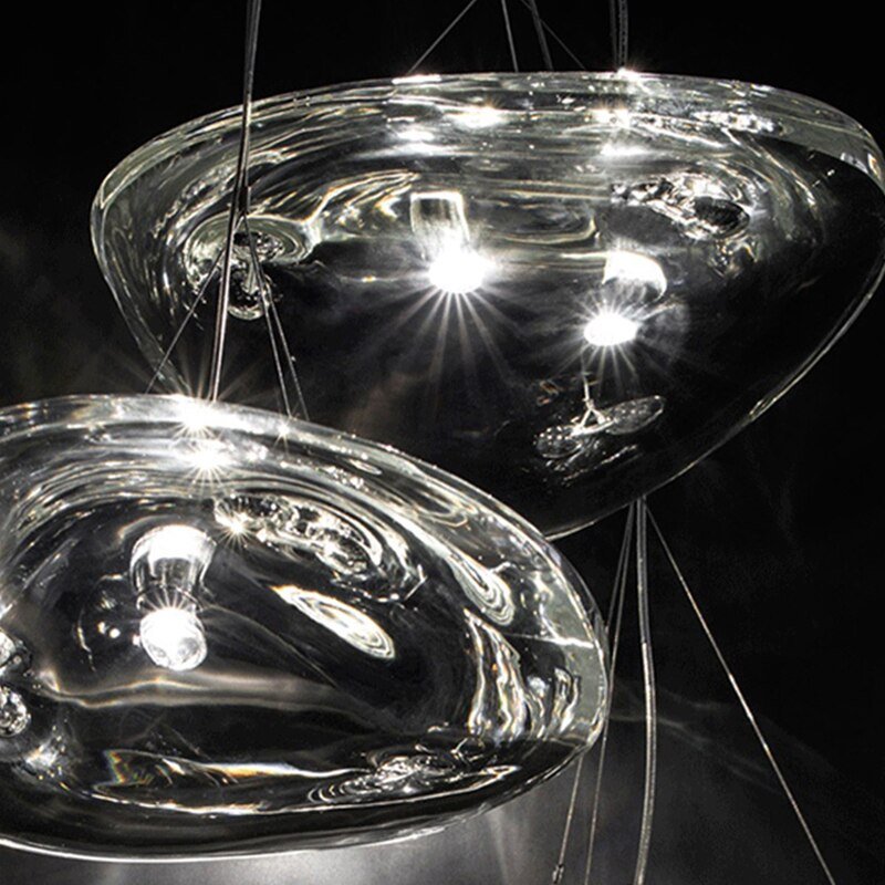 Nordic Led Senior Designer Art Decor G4 Droplight Restaurant Glass Chandeliers For Kitchen Stairs Loft Hanglight Fixtures 5