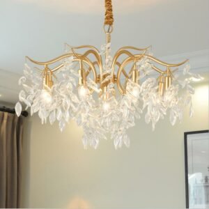 Golden Branch Living Room Chandelier Light Lamp Simple Modern Crystal Hanging Lamp For Bedroom Home Indoor Lighting  Fixtures 1