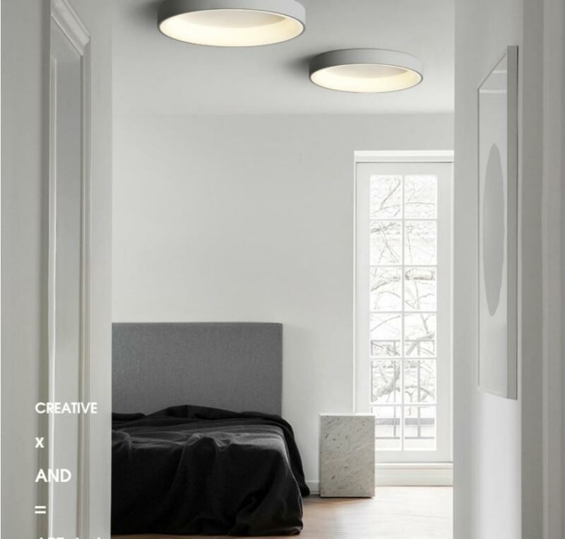 Modern Led Bedroom  Ceiling Lamp Warm and Romantic living room Round lamp with Remote Control Home Decor light Fixtures 5