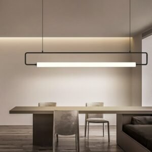 Nordic long pendant light Designer LED Vale Series For Hotel Office Modern Liner Lamp Dinning Room glass pendant lamp 1