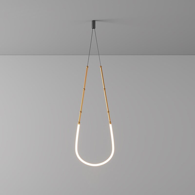Nordic Retro Led Stainless Steel Minimalism Designer  Art Creative Hanging Lamps  Suspension Luminaire Lampen For Living Room 5