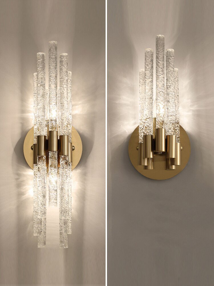 Bedside crystal wall lamp modern simple corridor lamp background wall living room wall light 2