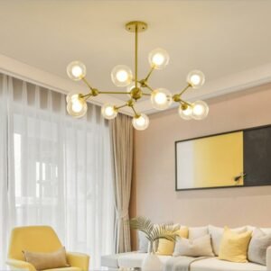 New Nordic chandelier creative modern hanging Lamp lighting with bulb For living room cafe bar light luxury art  Lamp lighting 1