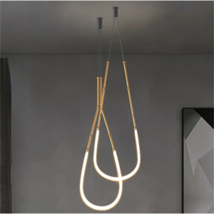 Nordic Retro Led Stainless Steel Minimalism Designer  Art Creative Hanging Lamps  Suspension Luminaire Lampen For Living Room 1