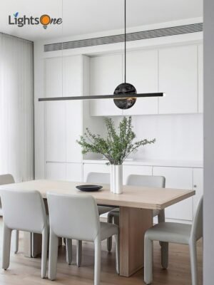 All copper dining room pendant light minimalist geometric minimalist designer marble light luxury bar bar light 1