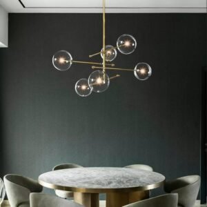 Post-Modern Led Magic Bean Pendant Chandelier Lighting Multiple Heads Glass Ball For Kitchen Living Room Decor indoor Lamp 1