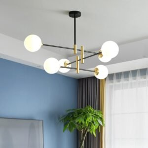 Modern Glass Chandeliers for Dinning Room Living Room Bedroom Golden/Black Lamps Clothing Store Hanging Lights Restaurant Light 1