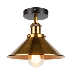 Retro Industrial Loft Ceiling lamp Skirt with lampshade iron led lighting ceiling For living room kitchen aisle light fixtures 1
