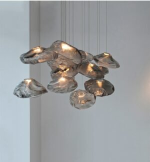 Nordic Modern Cloud Glass Pendant Lights Blown Embossed Art Hanglamp Restaurant Bedroom Living Room Bar Crystal Suspension Lamps 1